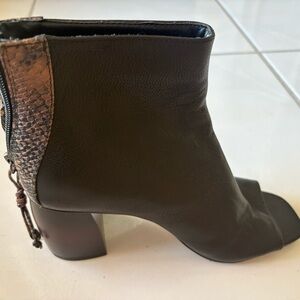 Sanctuary Black and Brown Ankle Booties